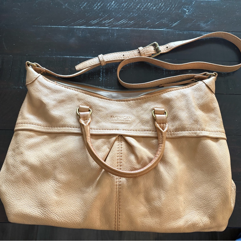 American Leather Co Tan Leather Satchel Bag